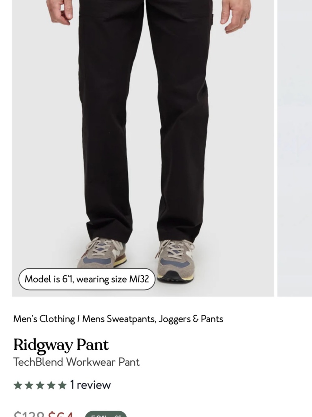 tentree Ridgway Cargo Pants - Black